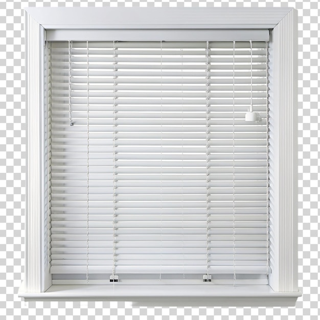 PSD white window blind isolated on transparent background