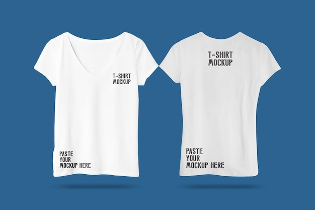 White Woman t-shirts mockup