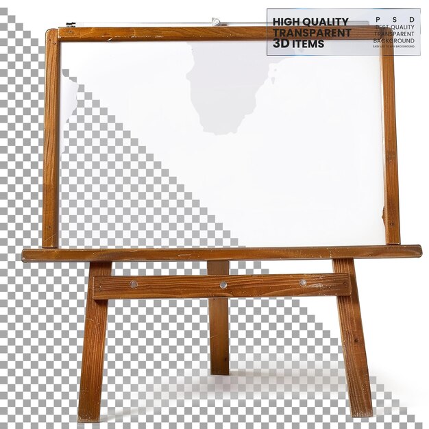 PSD whiteboard a magnetic whiteboard with dry erase surface on transparent background