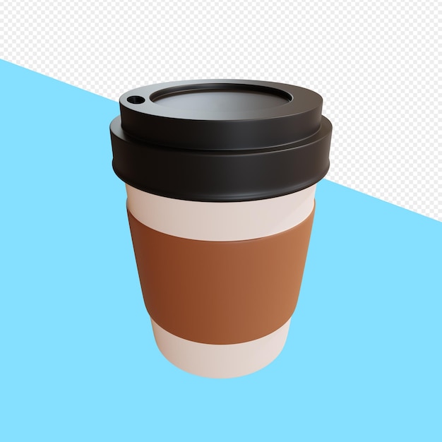 WhiteBrown Paper Coffee Cup