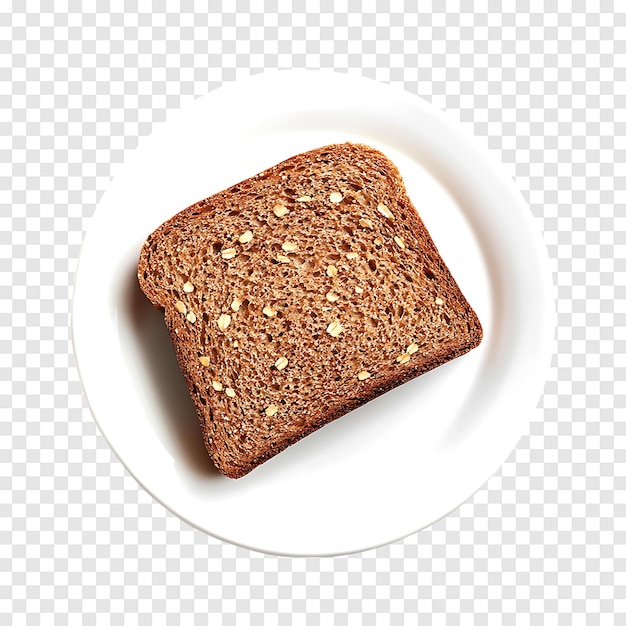 PSD whole grain bread and piece isolated on a transparent background