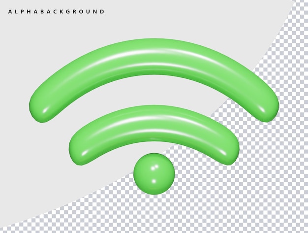 Wifi 3d render icon illustration