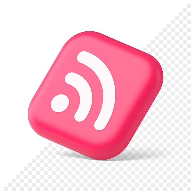 Wifi available access button wireless internet connection signal 3d icon symbol website element