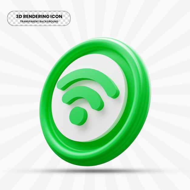 Wifi icon in 3d rendering