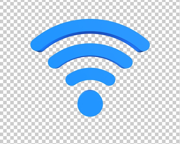 Wifi logo blue icon 3d