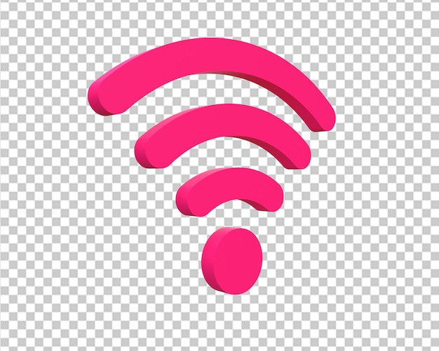 Wifi logo connection icon 3d render