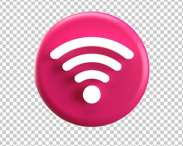 Wifi logo connection icon 3d render