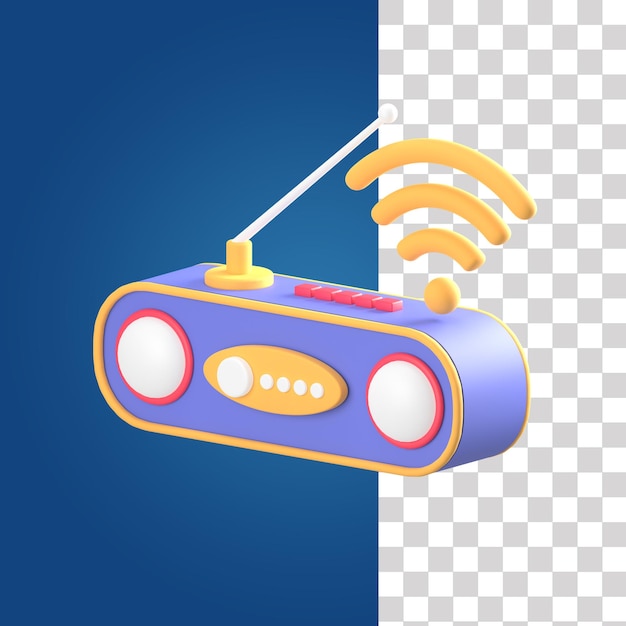 Wifi radio 3d icon