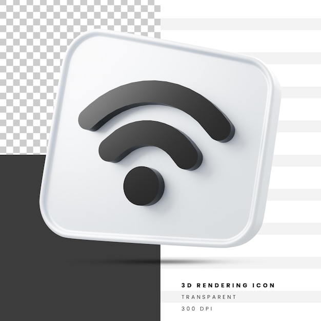 wifi social media 3d rendering icon 