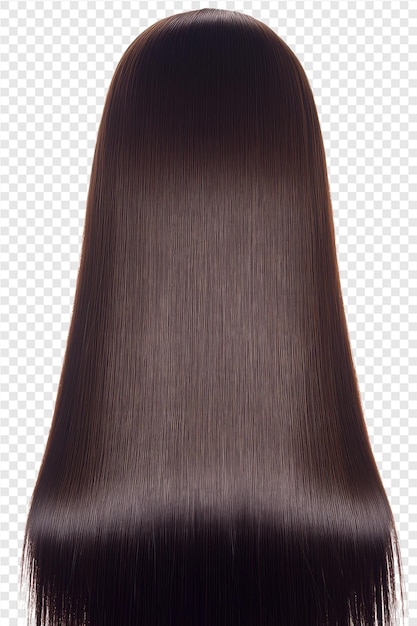 a wig of hair that is long and straight