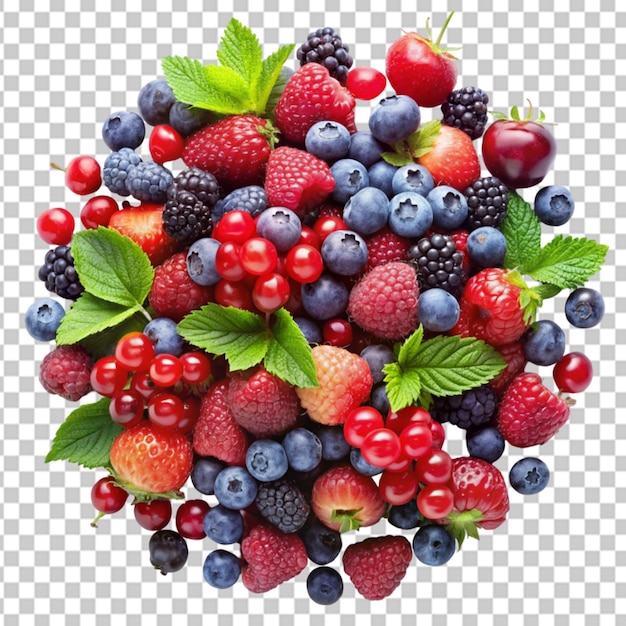 wild berries mix transparent background