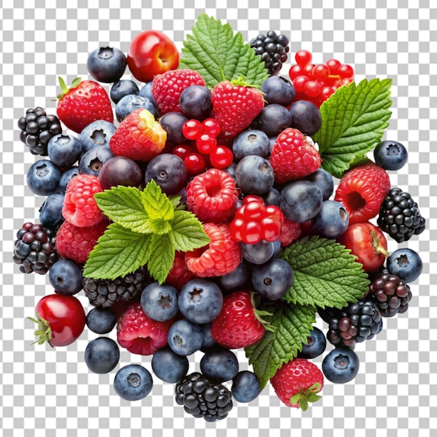 wild berries mix transparent background