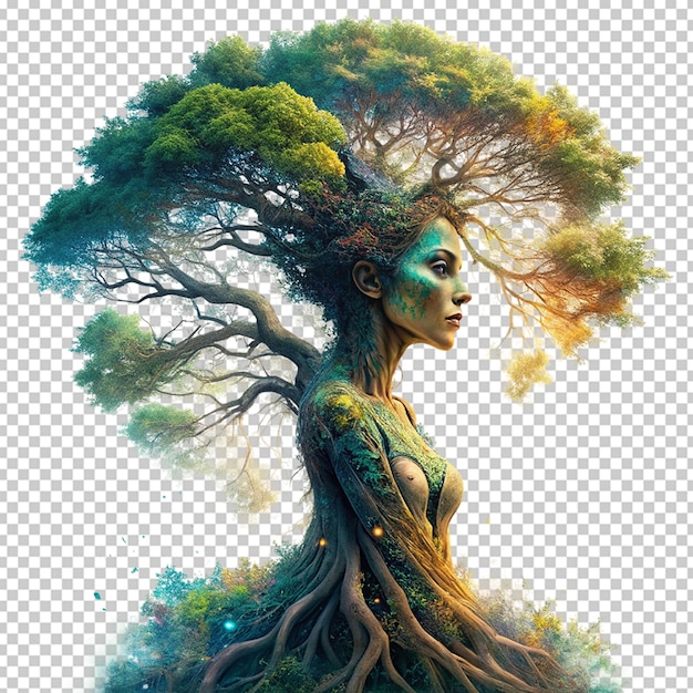 A wild tree that looks like a beautiful woman body