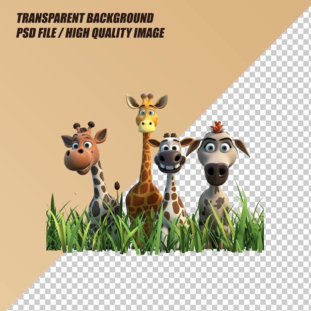 Wildlife Concept on Transparent Background PNG