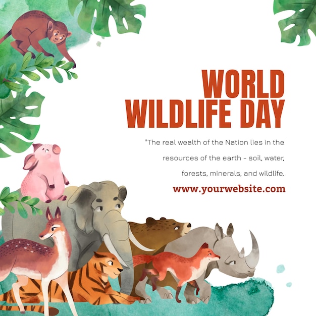 Wildlife Day Celebration Poster Design