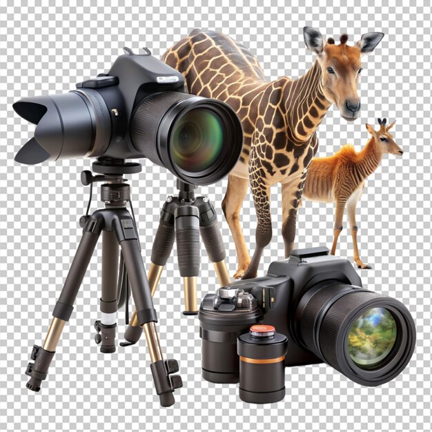 PSD wildlife photography equipment transparent background