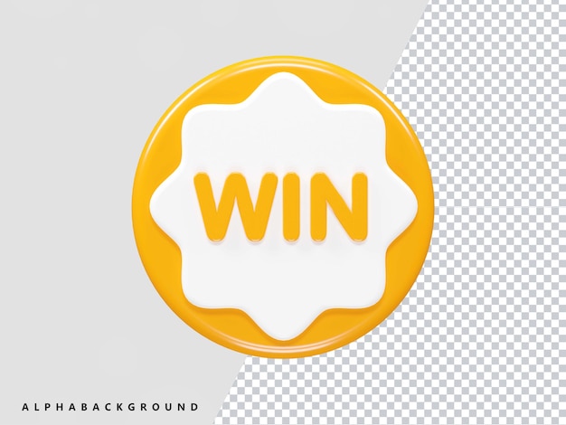 Win icon champion 3d render