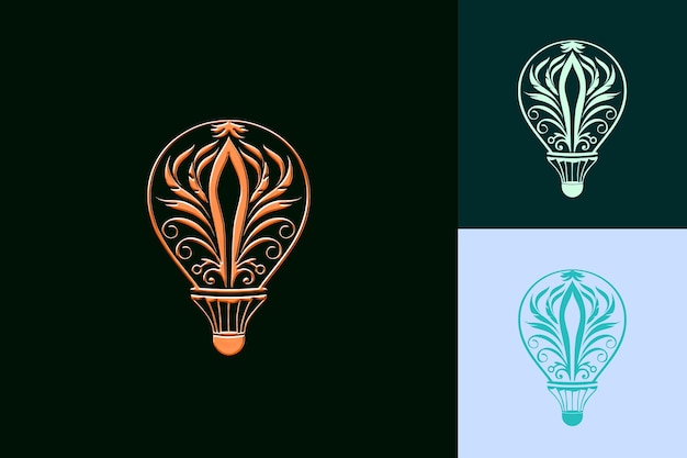 Wind Icon With a Feather Shape Outline and a Light Design Ac Abstract Minimalist Icon Designs