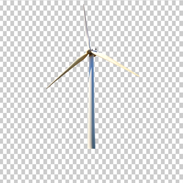 PSD wind turbine on ground on transparent background