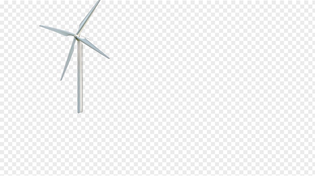 Wind turbine illustration isolated on transparent background