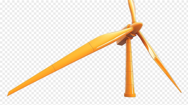 Wind turbine illustration isolated on transparent background