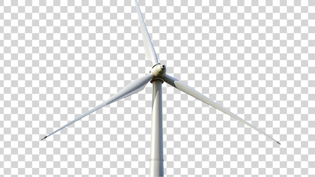 Wind turbine isolated on transparent background