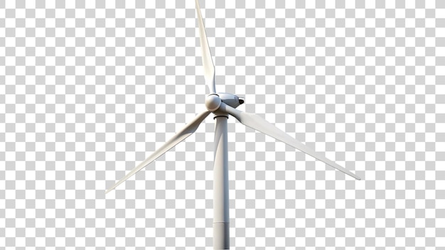 Wind turbine isolated on transparent background