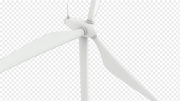 Wind turbine realistic photo isolated on transparent background