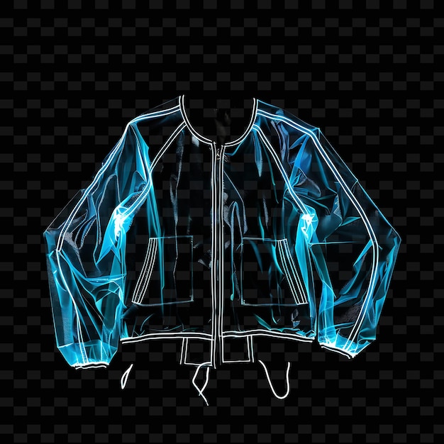 PSD windbreaker with zipper closure made with polyester mesh glo png unique neon fashion clothing