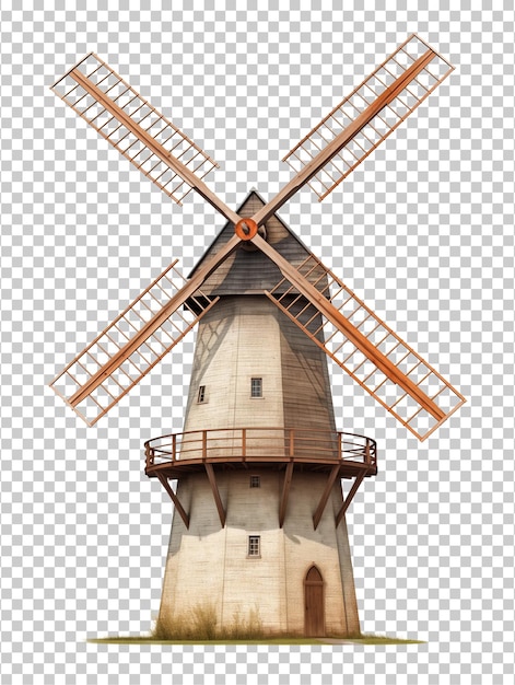 Windmill Isolated on Transparent Background