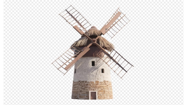 a windmill with a wooden handle and the front and the front