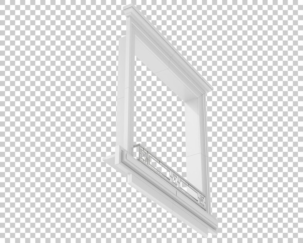 PSD window isolated on transparent background 3d rendering illustration