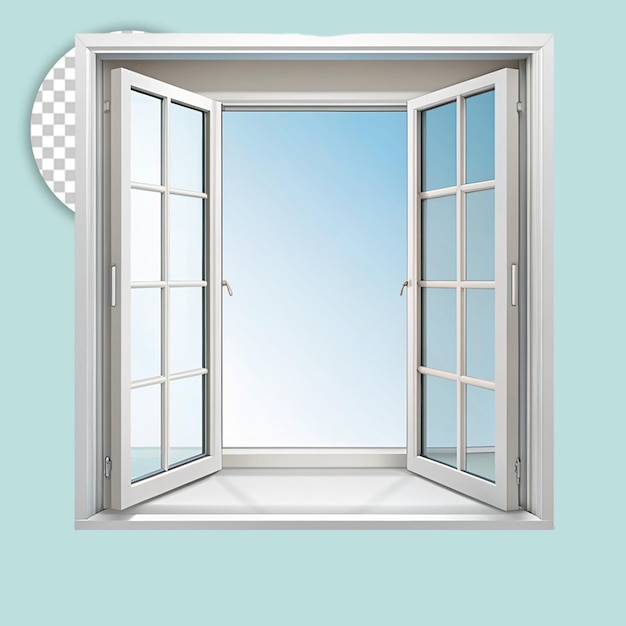 PSD window isolated on transparent background