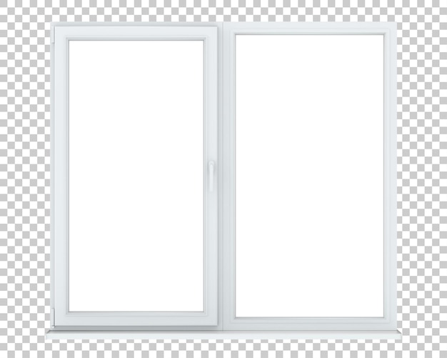 Window on transparent background 3d rendering illustration