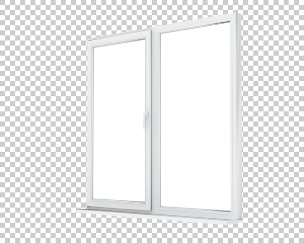 Window on transparent background 3d rendering illustration