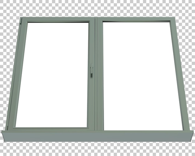 PSD window on transparent background 3d rendering illustration