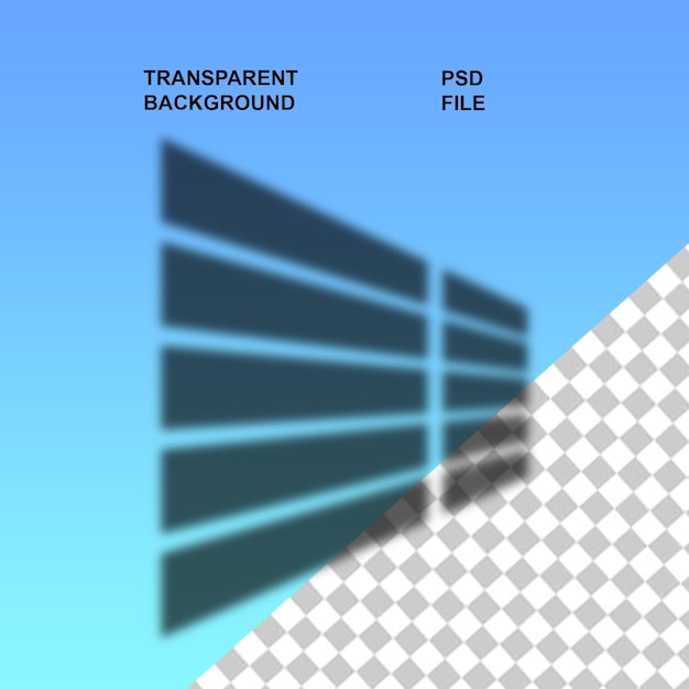 PSD windows shadow png with transparent isolated background