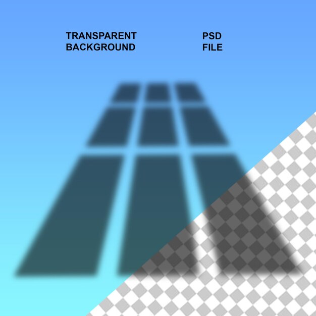 PSD windows shadow png with transparent isolated background