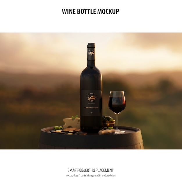 Wine Bottle Mockup