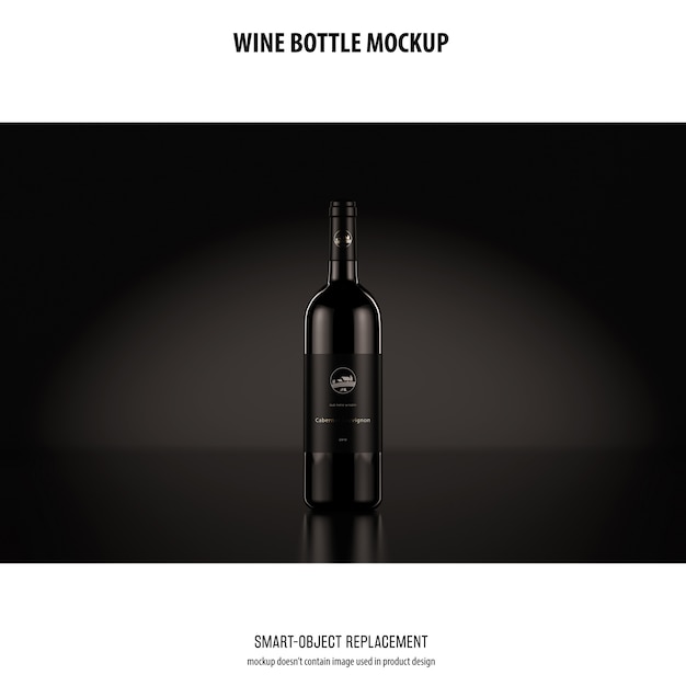 PSD wine bottle mockup