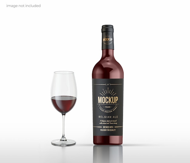 PSD wine bottle mockup