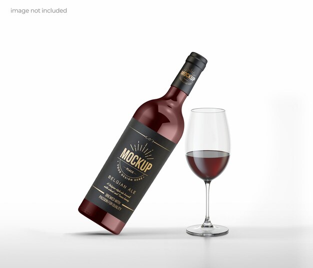 PSD wine bottle mockup