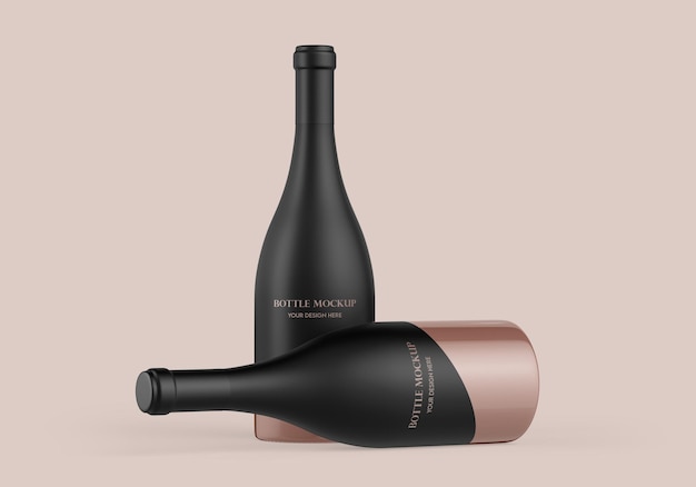 PSD wine bottle mockup