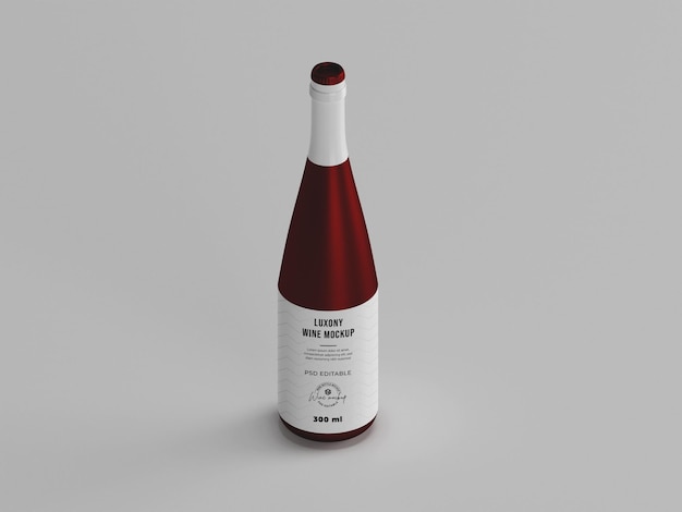 Wine bottle mockup