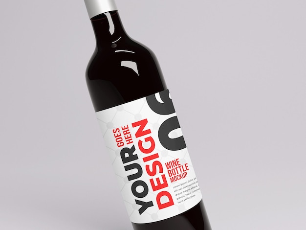 Wine bottle mockup