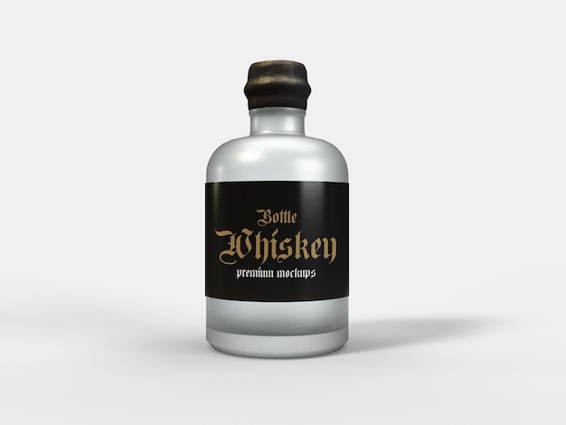 Wine Bottle or Whiskey Bottle Mockup