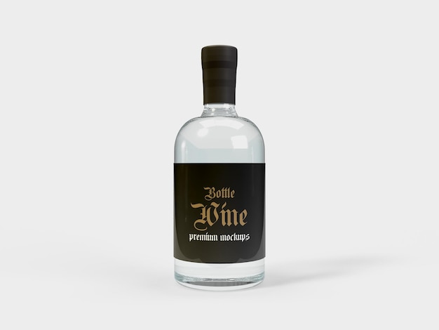 Wine Bottle or Whiskey Bottle Mockup