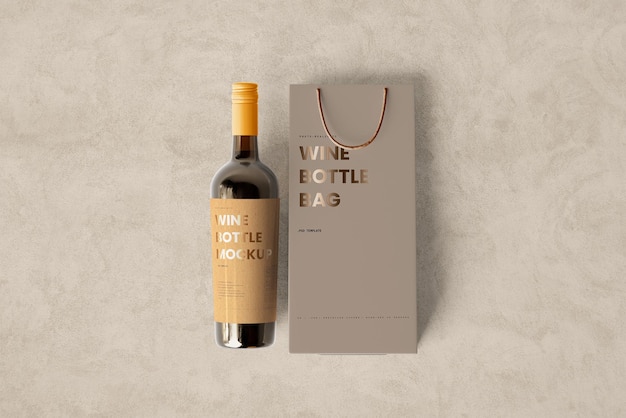 PSD wine branding mockup