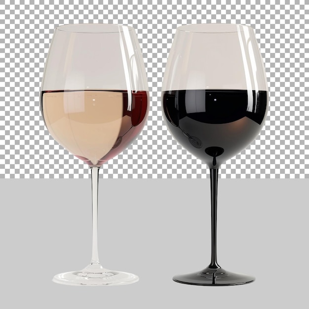 Wine Glasses on Transparent background Ai Generated