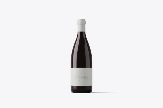 Wine label mockup PSD editable bottle design